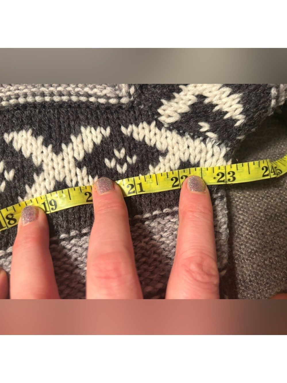 Vintage Sansara Nordic Fair Isle Cardigan Sweater XL Cozy Winter Cabin Unisex - Picture 14 of 17